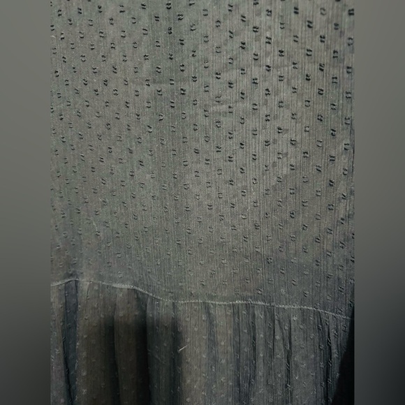 Detailed & StylishVenus Black Sheer Swiss Dot Button-Front Tiered Maxi US 20 - Picture 9 of 16